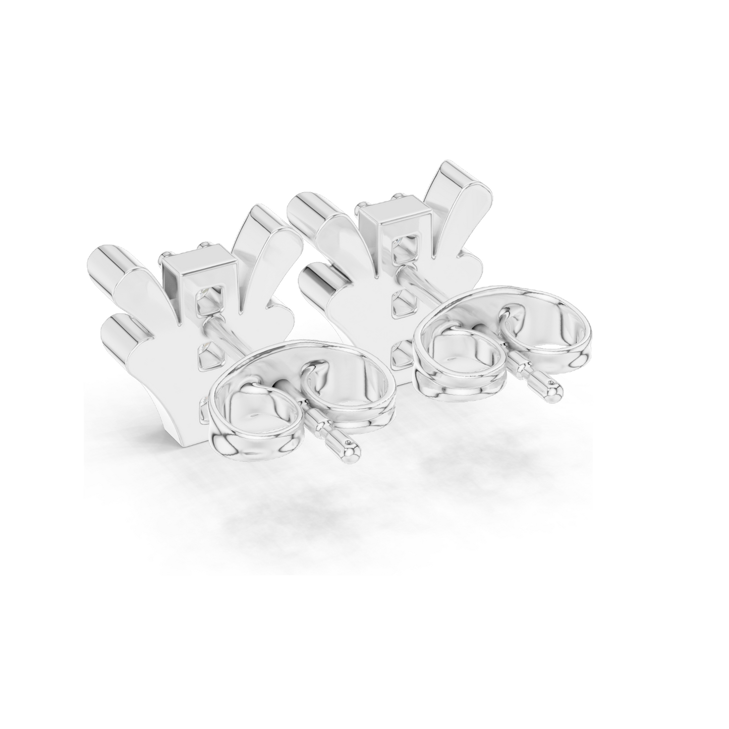 Lab-Grown Diamond Floral Design Stud Earrings | VVS-VS EF Clarity | 18KT, 14KT, 10KT Gold & 925 Silver | Rose, Yellow, White Gold & Moissanite Options