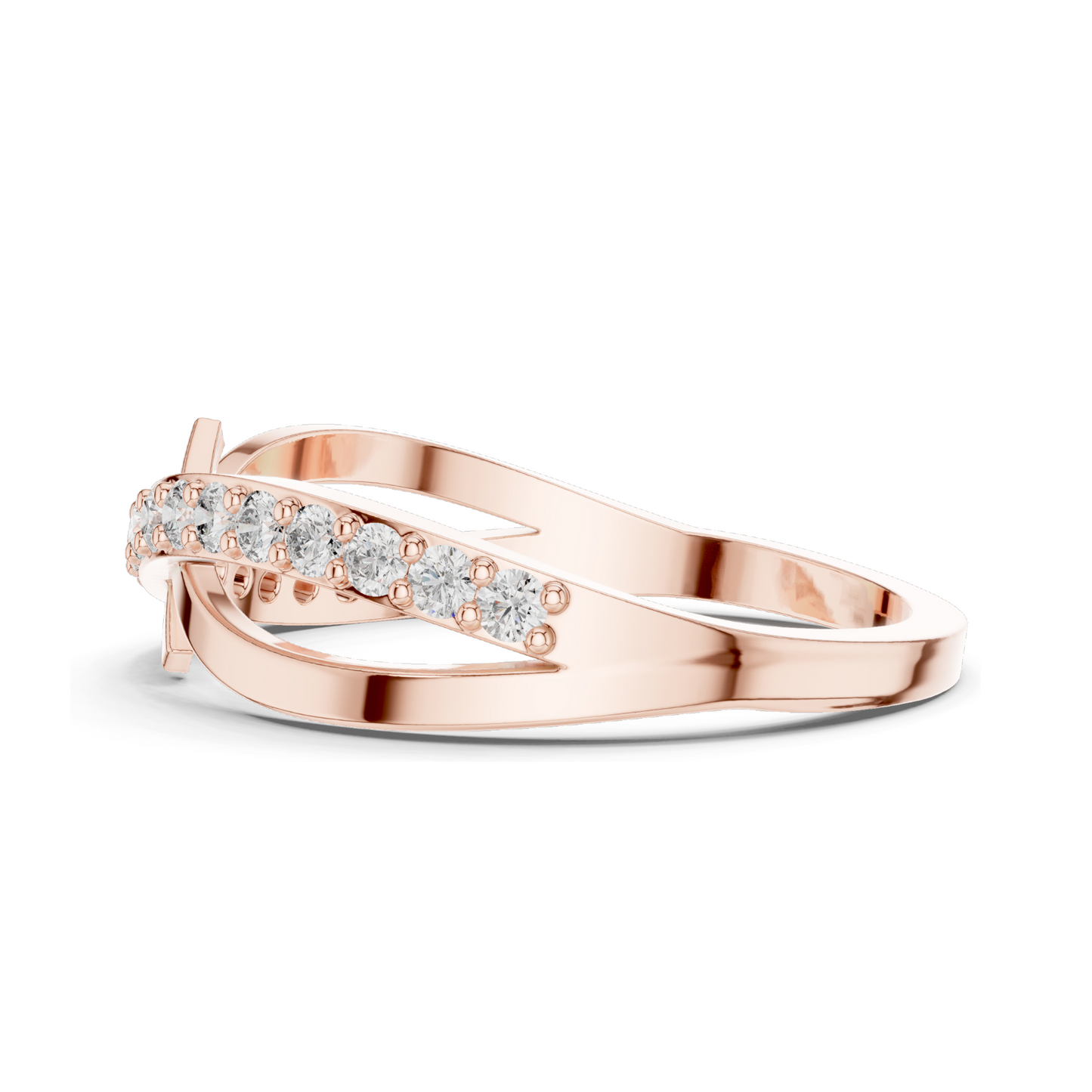 0.266 CT Lab Grown Diamond Ladies Ring | VVS-VS Clarity | 18KT, 14KT, 10KT Gold & 925 Silver | Rose, Yellow, White Gold & Moissanite Options