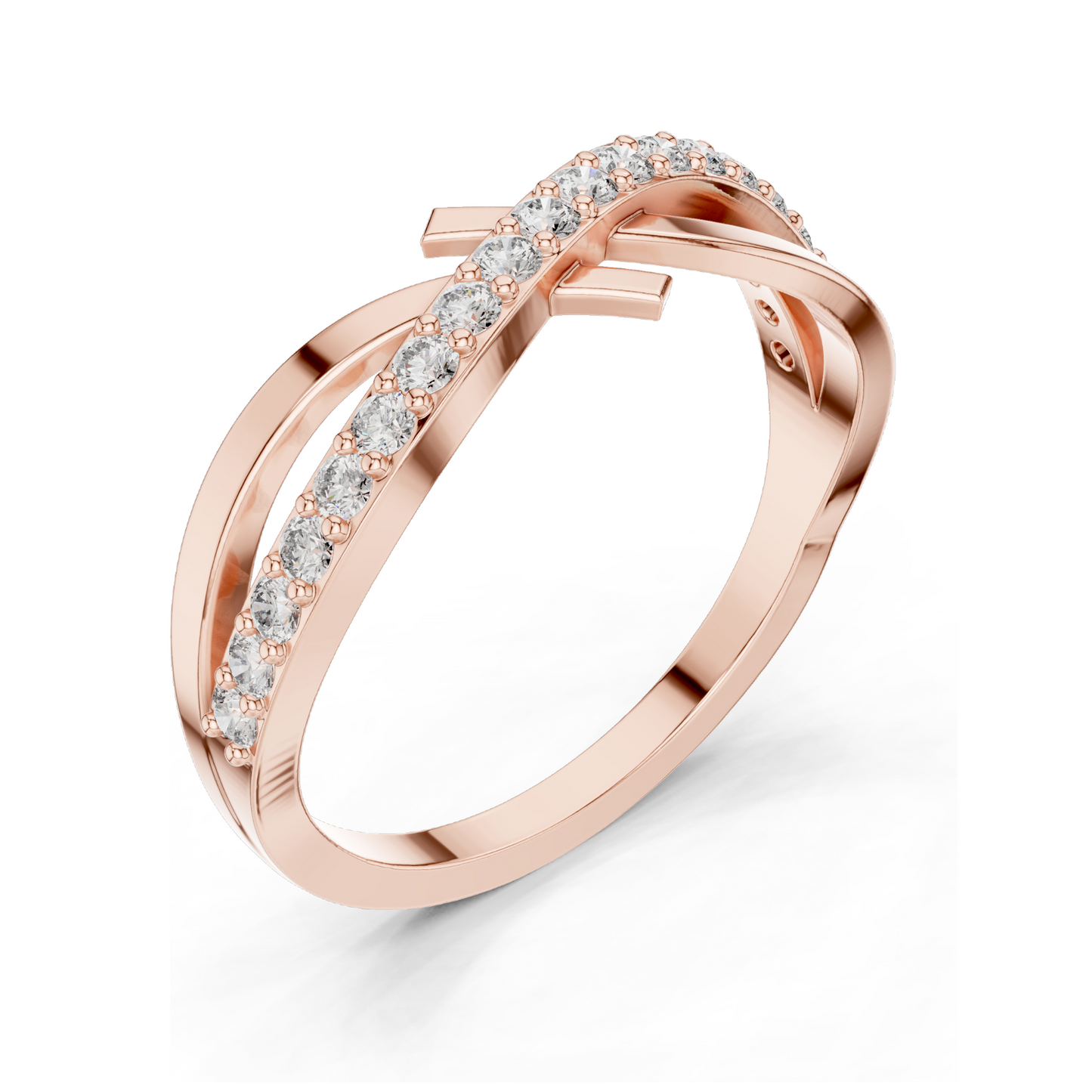 0.266 CT Lab Grown Diamond Ladies Ring | VVS-VS Clarity | 18KT, 14KT, 10KT Gold & 925 Silver | Rose, Yellow, White Gold & Moissanite Options