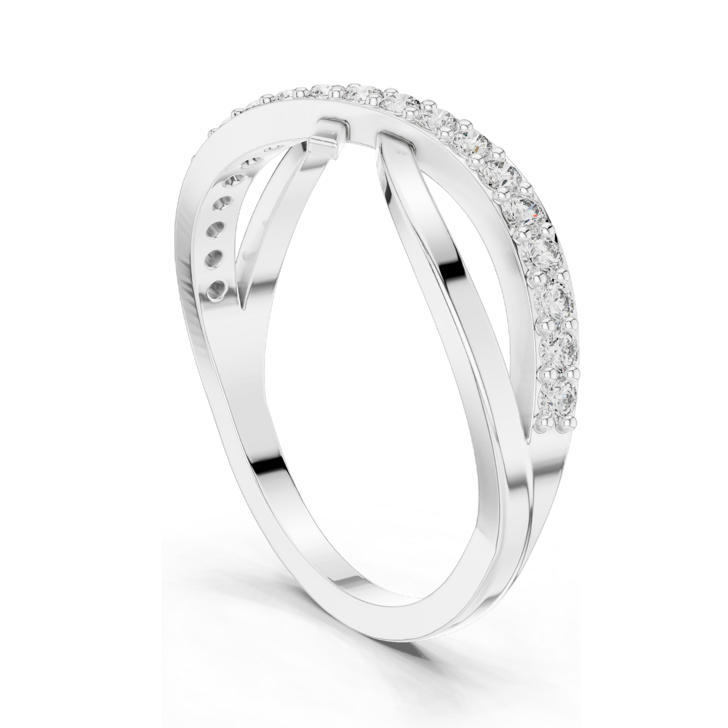 0.266 CT Lab Grown Diamond Ladies Ring | VVS-VS Clarity | 18KT, 14KT, 10KT Gold & 925 Silver | Rose, Yellow, White Gold & Moissanite Options