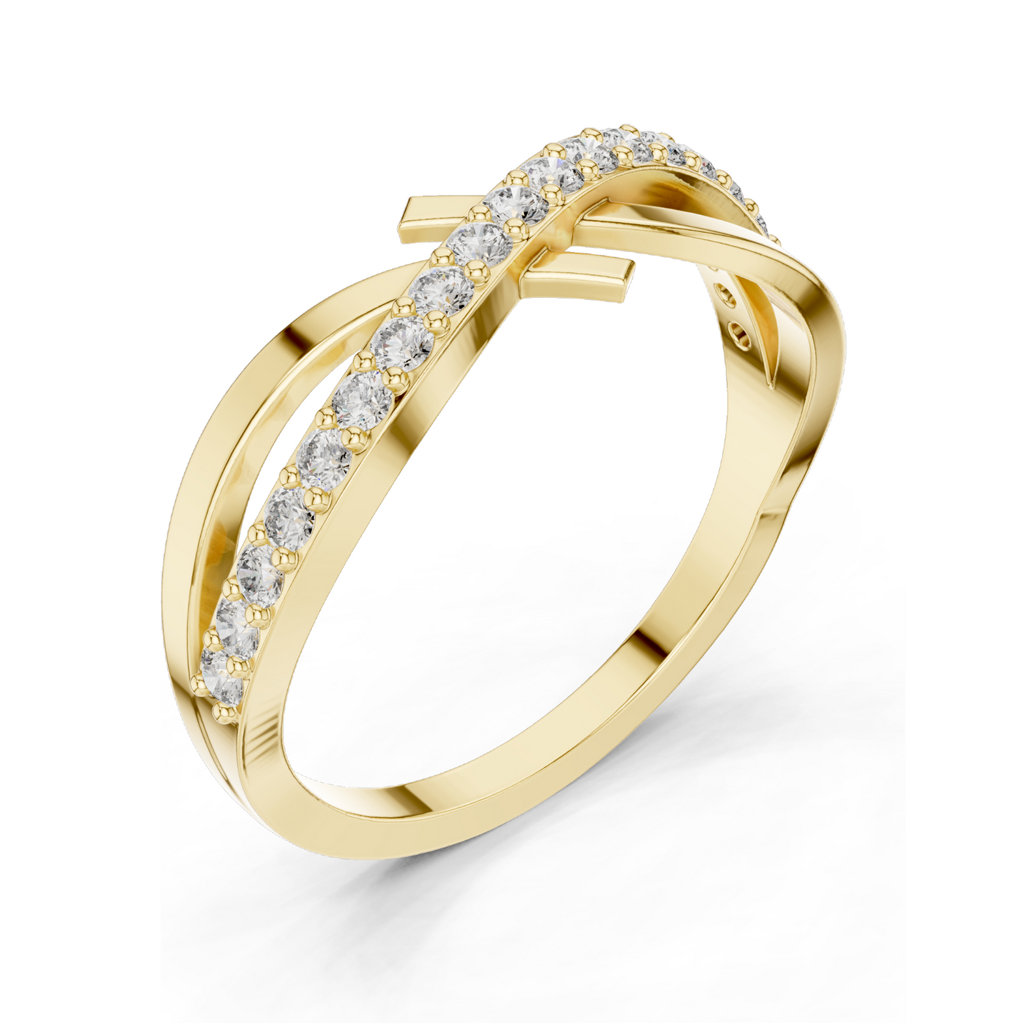 0.266 CT Lab Grown Diamond Ladies Ring | VVS-VS Clarity | 18KT, 14KT, 10KT Gold & 925 Silver | Rose, Yellow, White Gold & Moissanite Options