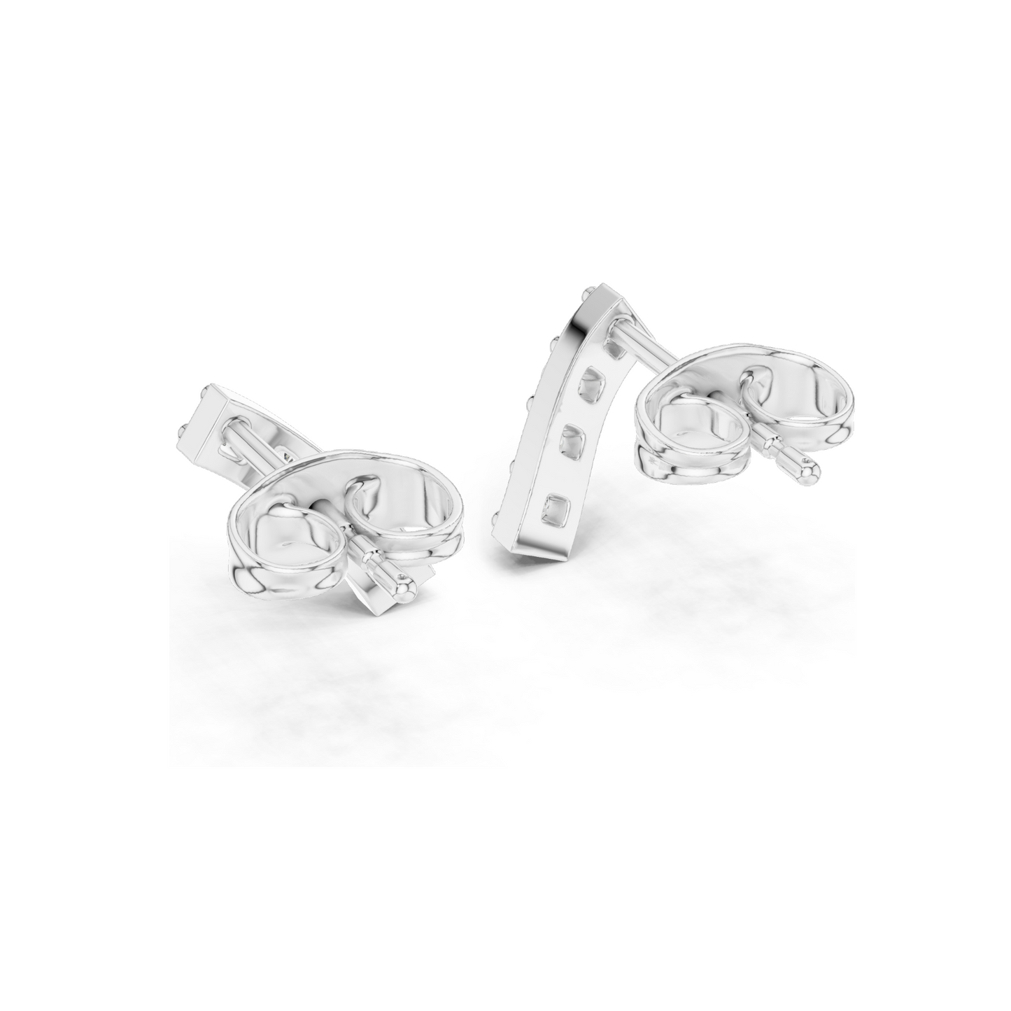 0.2 CT Lab Diamond Minimal Arch Stud Earrings for Women | VVS-VS EF Clarity CVD Diamonds | 18KT, 14KT, 10KT Gold & 925 Silver | Rose, Yellow, White Gold & Moissanite Options