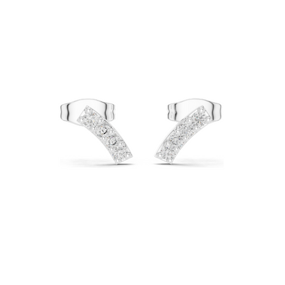 0.2 CT Lab Diamond Minimal Arch Stud Earrings for Women | VVS-VS EF Clarity CVD Diamonds | 18KT, 14KT, 10KT Gold & 925 Silver | Rose, Yellow, White Gold & Moissanite Options