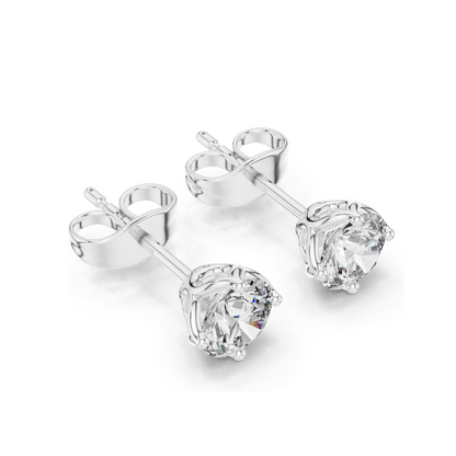 1 CT Lab Diamond Stud Earrings | VVS-VS EF Clarity | 18KT, 14KT, 10KT Gold & 925 Silver | Rose, Yellow, White Gold & Moissanite Options