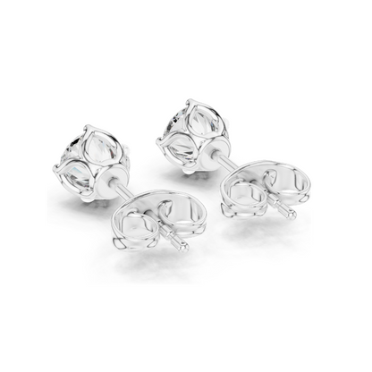 1 CT Lab Diamond Stud Earrings | VVS-VS EF Clarity | 18KT, 14KT, 10KT Gold & 925 Silver | Rose, Yellow, White Gold & Moissanite Options