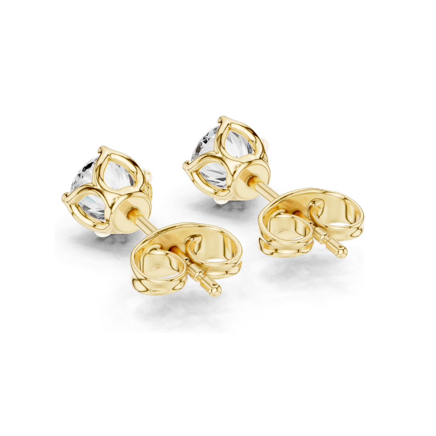 1 CT Lab Diamond Stud Earrings | VVS-VS EF Clarity | 18KT, 14KT, 10KT Gold & 925 Silver | Rose, Yellow, White Gold & Moissanite Options
