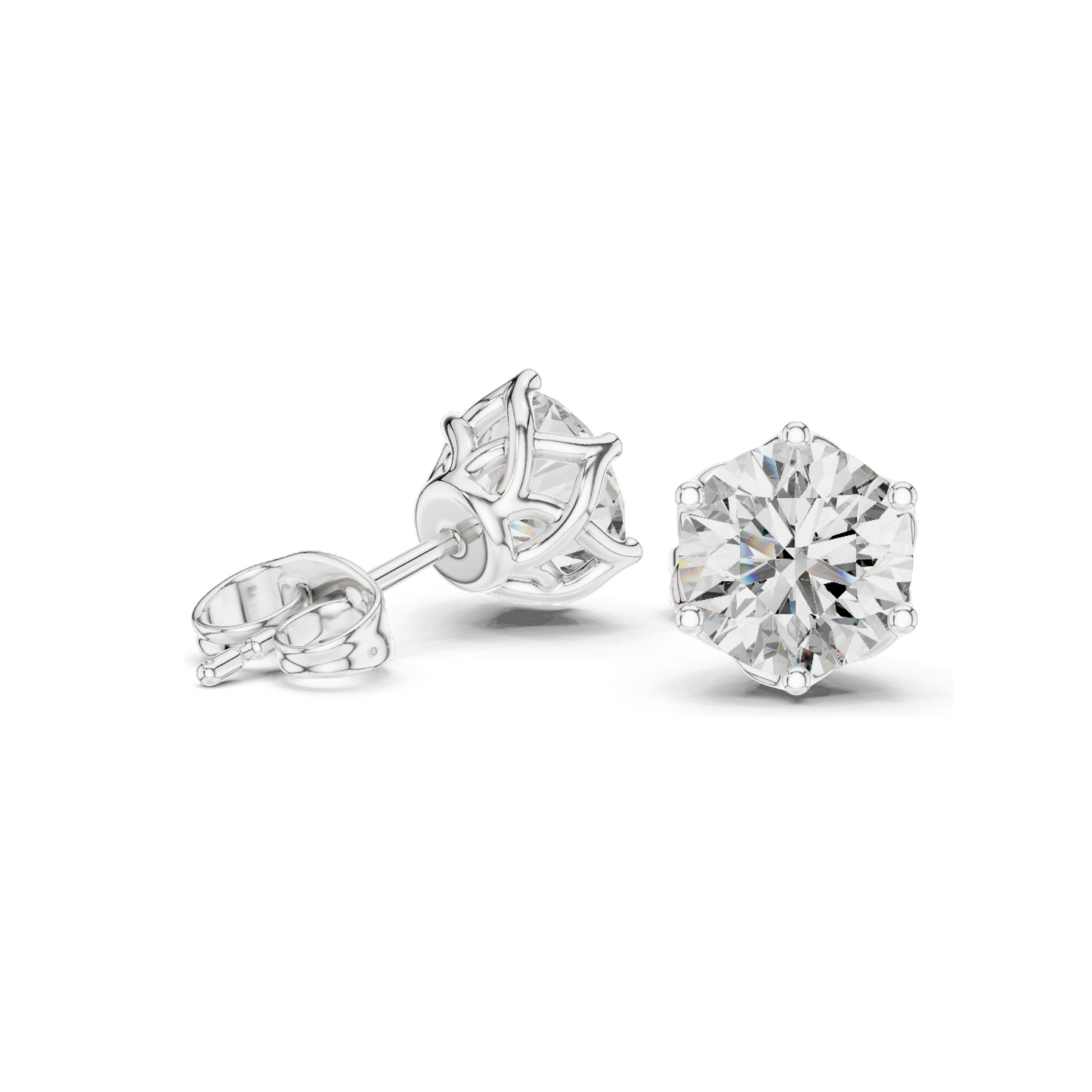 2 CT Lab Diamond Earrings for Women | VVS-VS EF Clarity | 18KT, 14KT, 10KT Gold & 925 Silver | Rose, Yellow, White Gold & Moissanite Options