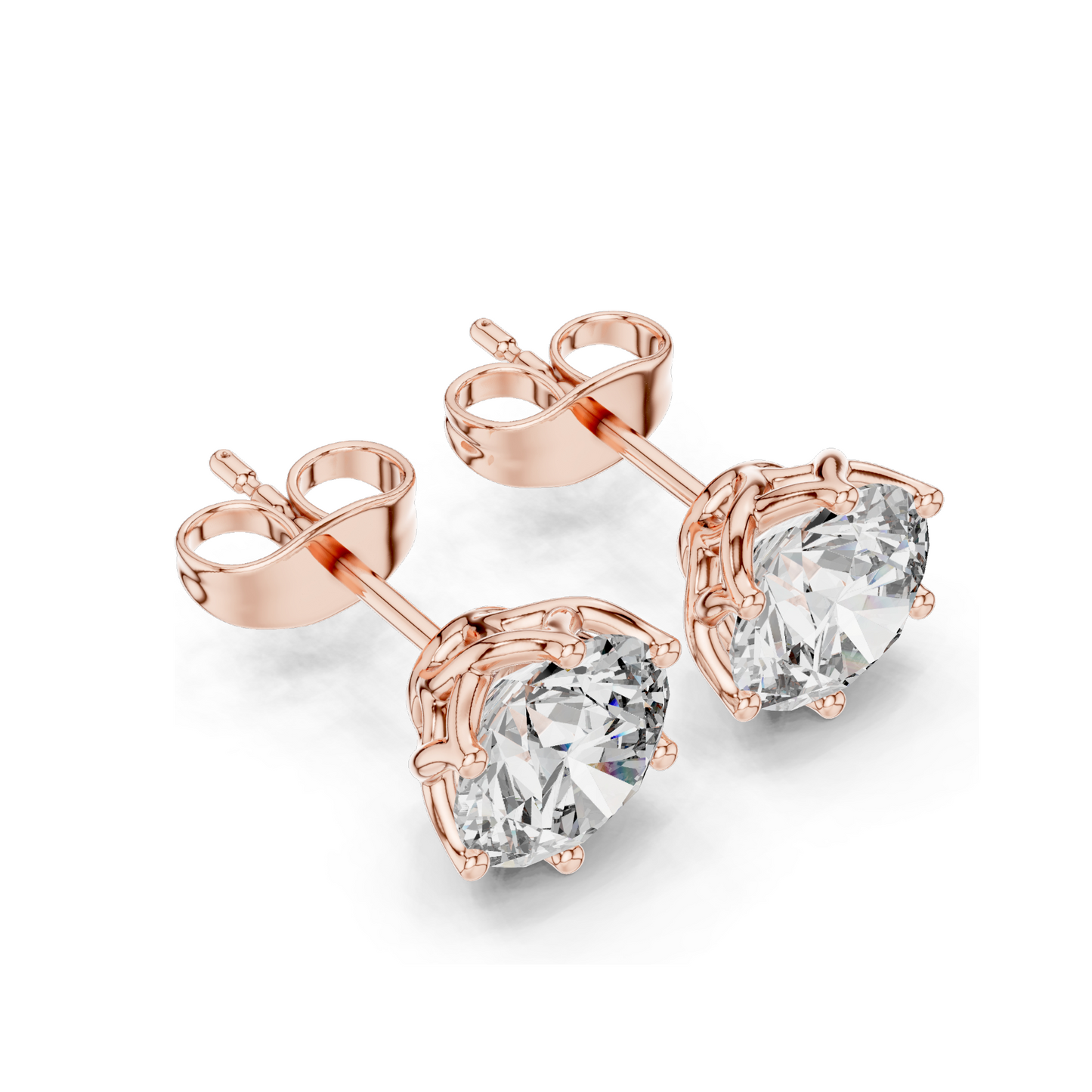 2 CT Lab Diamond Earrings for Women | VVS-VS EF Clarity | 18KT, 14KT, 10KT Gold & 925 Silver | Rose, Yellow, White Gold & Moissanite Options