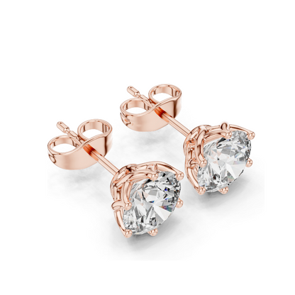2 CT Lab Diamond Earrings for Women | VVS-VS EF Clarity | 18KT, 14KT, 10KT Gold & 925 Silver | Rose, Yellow, White Gold & Moissanite Options