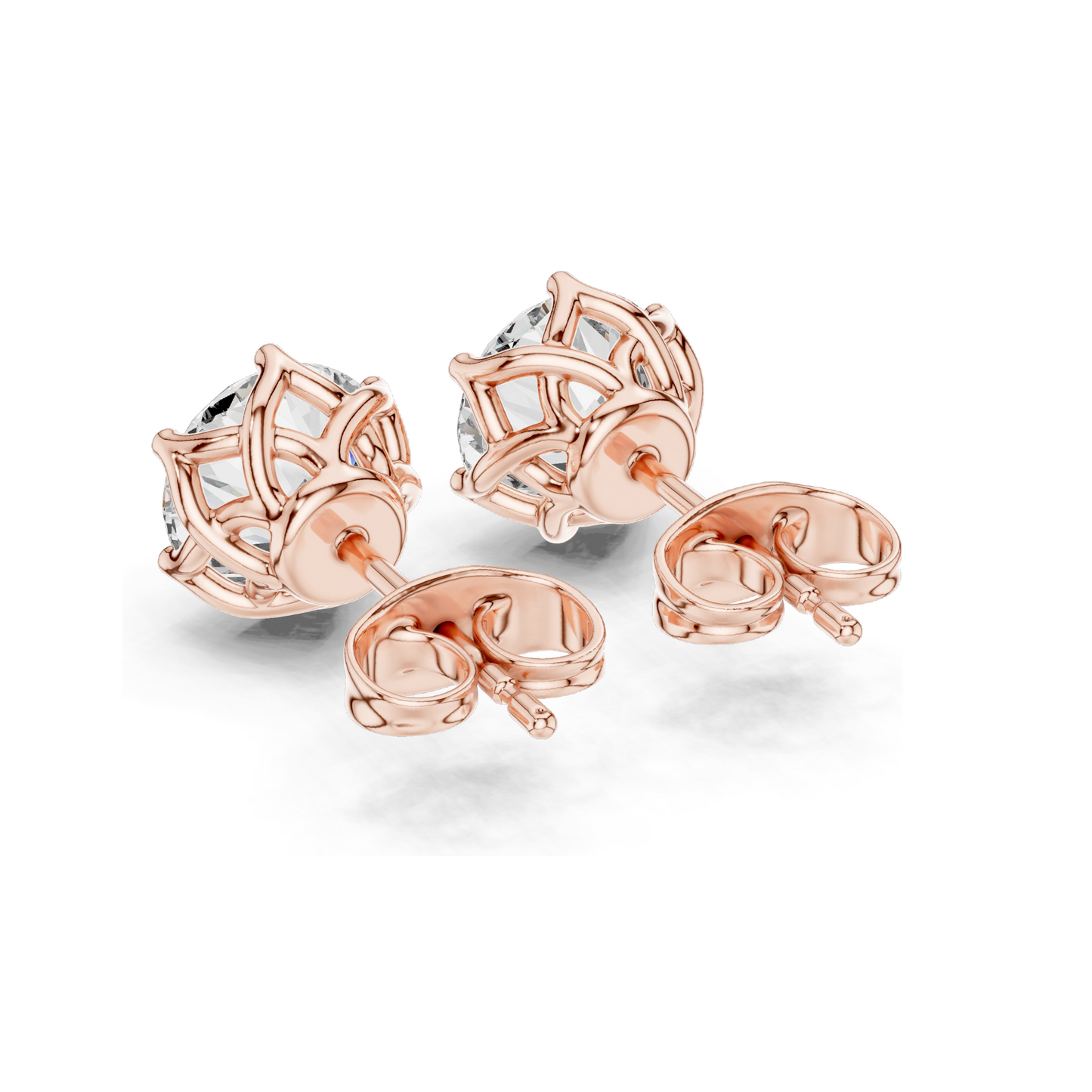 2 CT Lab Diamond Earrings for Women | VVS-VS EF Clarity | 18KT, 14KT, 10KT Gold & 925 Silver | Rose, Yellow, White Gold & Moissanite Options