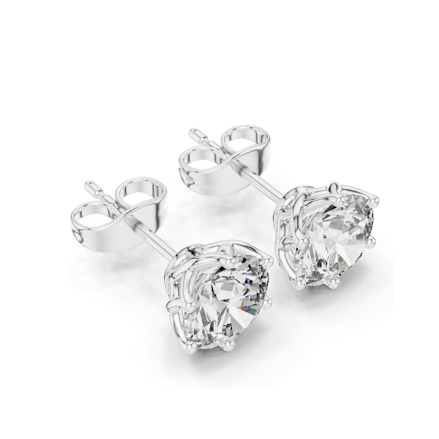2 CT Lab Diamond Earrings for Women | VVS-VS EF Clarity | 18KT, 14KT, 10KT Gold & 925 Silver | Rose, Yellow, White Gold & Moissanite Options
