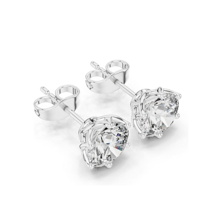 2 CT Lab Diamond Earrings for Women | VVS-VS EF Clarity | 18KT, 14KT, 10KT Gold & 925 Silver | Rose, Yellow, White Gold & Moissanite Options