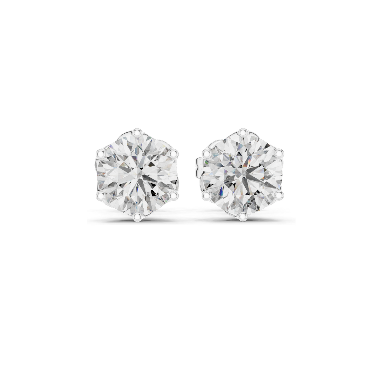 2 CT Lab Diamond Earrings for Women | VVS-VS EF Clarity | 18KT, 14KT, 10KT Gold & 925 Silver | Rose, Yellow, White Gold & Moissanite Options