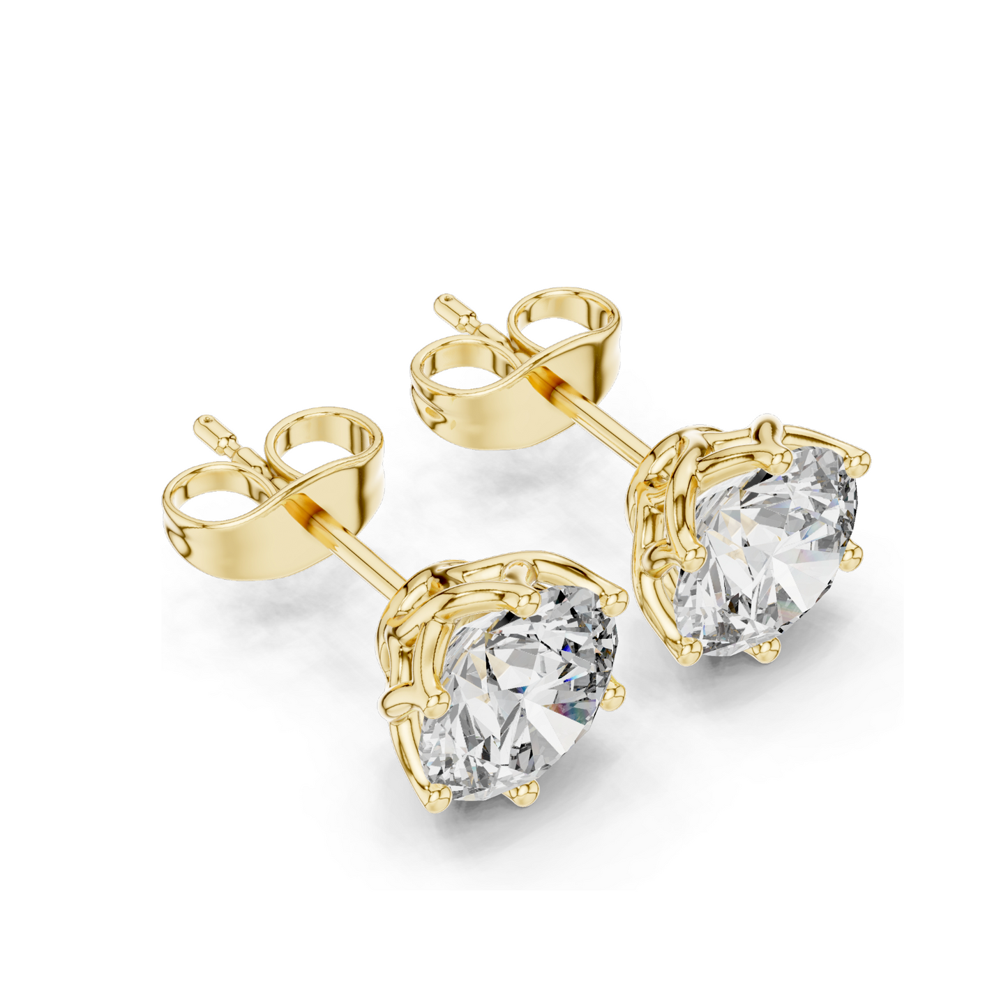 2 CT Lab Diamond Earrings for Women | VVS-VS EF Clarity | 18KT, 14KT, 10KT Gold & 925 Silver | Rose, Yellow, White Gold & Moissanite Options