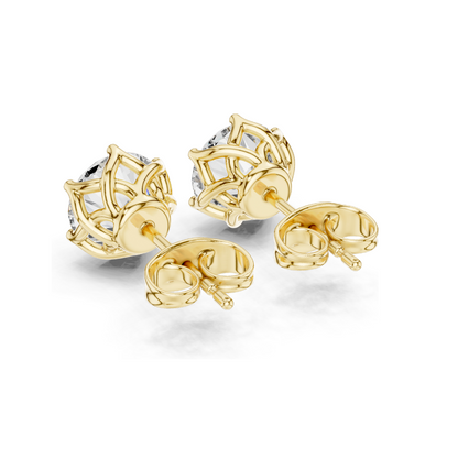 2 CT Lab Diamond Earrings for Women | VVS-VS EF Clarity | 18KT, 14KT, 10KT Gold & 925 Silver | Rose, Yellow, White Gold & Moissanite Options