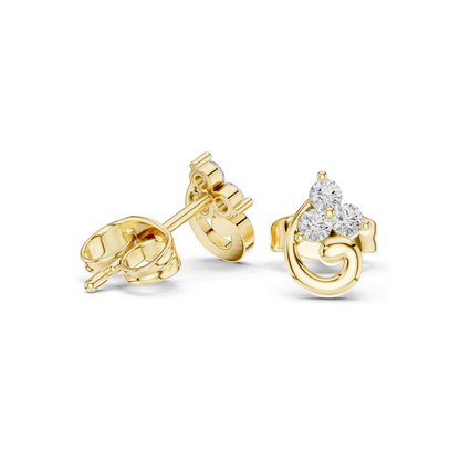 Lab Diamond Earrings for Women | 0.15 CT | 18KT, 14KT, 10KT Gold & 925 Silver | Moissanite & Diamond Options | Rose, Yellow, White Gold