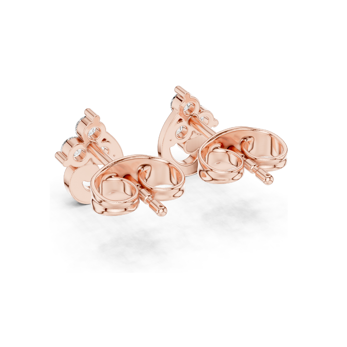 Lab Diamond Earrings for Women | 0.15 CT | 18KT, 14KT, 10KT Gold & 925 Silver | Moissanite & Diamond Options | Rose, Yellow, White Gold