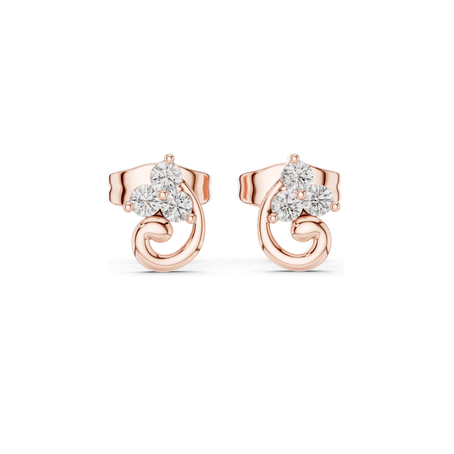 Lab Diamond Earrings for Women | 0.15 CT | 18KT, 14KT, 10KT Gold & 925 Silver | Moissanite & Diamond Options | Rose, Yellow, White Gold
