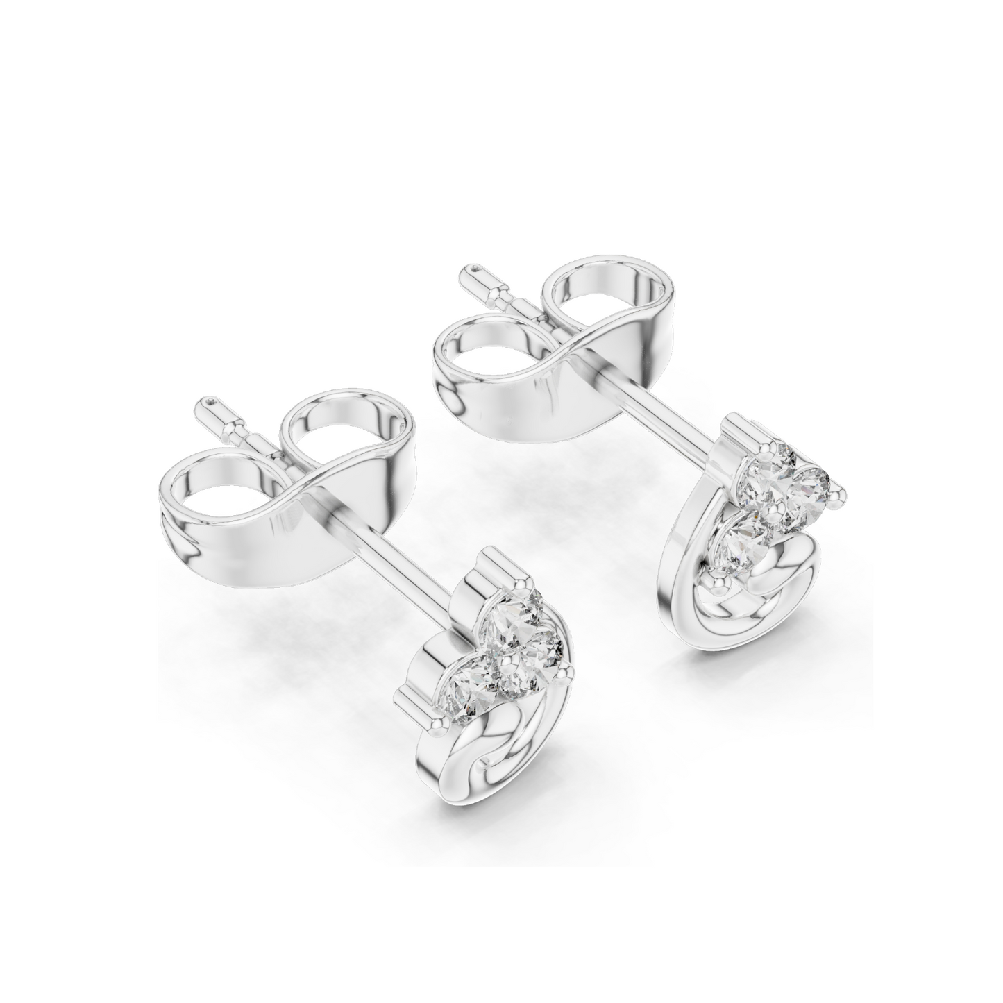 Lab Diamond Earrings for Women | 0.15 CT | 18KT, 14KT, 10KT Gold & 925 Silver | Moissanite & Diamond Options | Rose, Yellow, White Gold