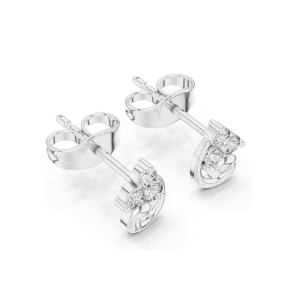 Lab Diamond Earrings for Women | 0.15 CT | 18KT, 14KT, 10KT Gold & 925 Silver | Moissanite & Diamond Options | Rose, Yellow, White Gold