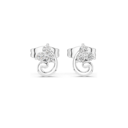 Lab Diamond Earrings for Women | 0.15 CT | 18KT, 14KT, 10KT Gold & 925 Silver | Moissanite & Diamond Options | Rose, Yellow, White Gold