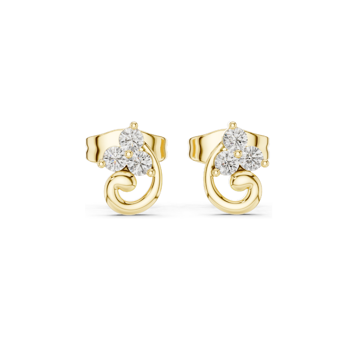 Lab Diamond Earrings for Women | 0.15 CT | 18KT, 14KT, 10KT Gold & 925 Silver | Moissanite & Diamond Options | Rose, Yellow, White Gold