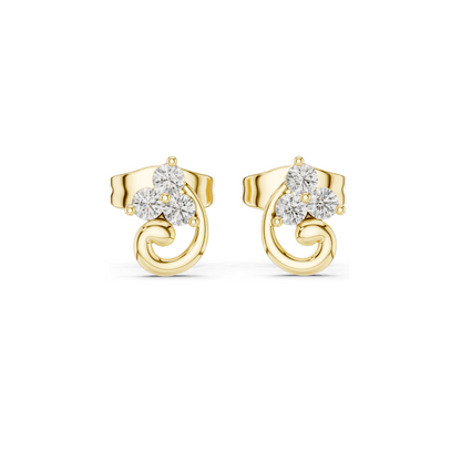 Lab Diamond Earrings for Women | 0.15 CT | 18KT, 14KT, 10KT Gold & 925 Silver | Moissanite & Diamond Options | Rose, Yellow, White Gold