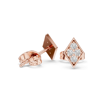 Lab Diamond Stud Earrings | VVS-VS EF Clarity | 18KT, 14KT, 10KT Gold & 925 Silver | Rose, Yellow, White Gold & Moissanite Options | 0.144 CT Total Weight