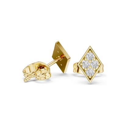Lab Diamond Stud Earrings | VVS-VS EF Clarity | 18KT, 14KT, 10KT Gold & 925 Silver | Rose, Yellow, White Gold & Moissanite Options | 0.144 CT Total Weight