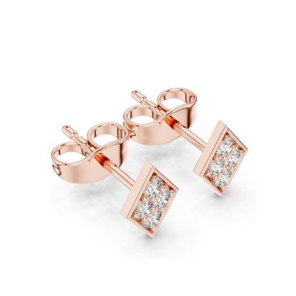 Lab Diamond Stud Earrings | VVS-VS EF Clarity | 18KT, 14KT, 10KT Gold & 925 Silver | Rose, Yellow, White Gold & Moissanite Options | 0.144 CT Total Weight