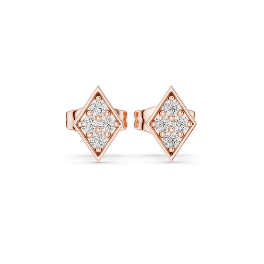 Lab Diamond Stud Earrings | VVS-VS EF Clarity | 18KT, 14KT, 10KT Gold & 925 Silver | Rose, Yellow, White Gold & Moissanite Options | 0.144 CT Total Weight