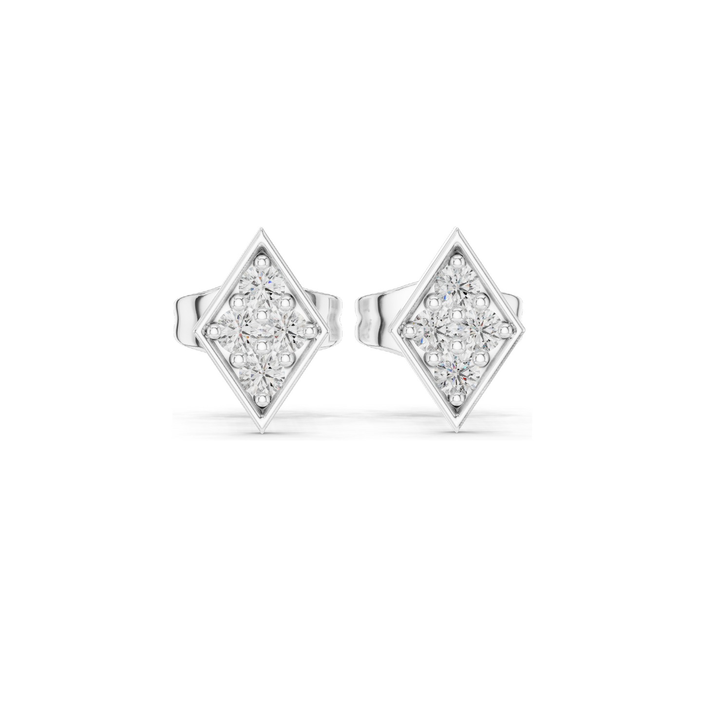 Lab Diamond Stud Earrings | VVS-VS EF Clarity | 18KT, 14KT, 10KT Gold & 925 Silver | Rose, Yellow, White Gold & Moissanite Options | 0.144 CT Total Weight