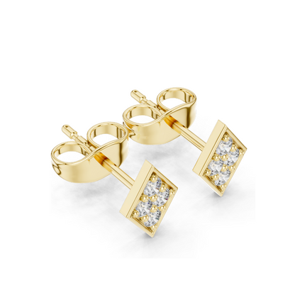 Lab Diamond Stud Earrings | VVS-VS EF Clarity | 18KT, 14KT, 10KT Gold & 925 Silver | Rose, Yellow, White Gold & Moissanite Options | 0.144 CT Total Weight