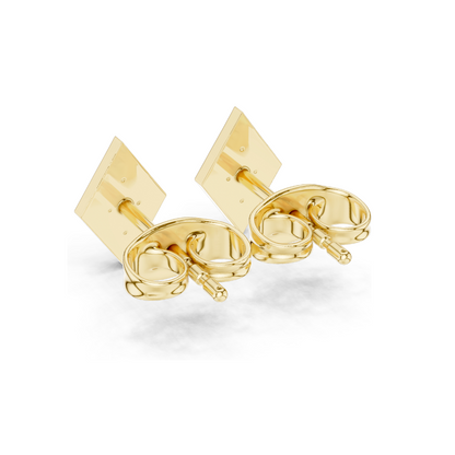 Lab Diamond Stud Earrings | VVS-VS EF Clarity | 18KT, 14KT, 10KT Gold & 925 Silver | Rose, Yellow, White Gold & Moissanite Options | 0.144 CT Total Weight