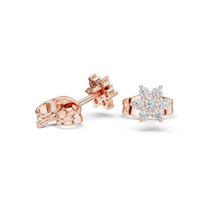 0.156 CT Lab Diamond Stud Earrings | VVS-VS EF Clarity | 18KT, 14KT, 10KT Gold & 925 Silver | Rose, Yellow, White Gold & Moissanite Options