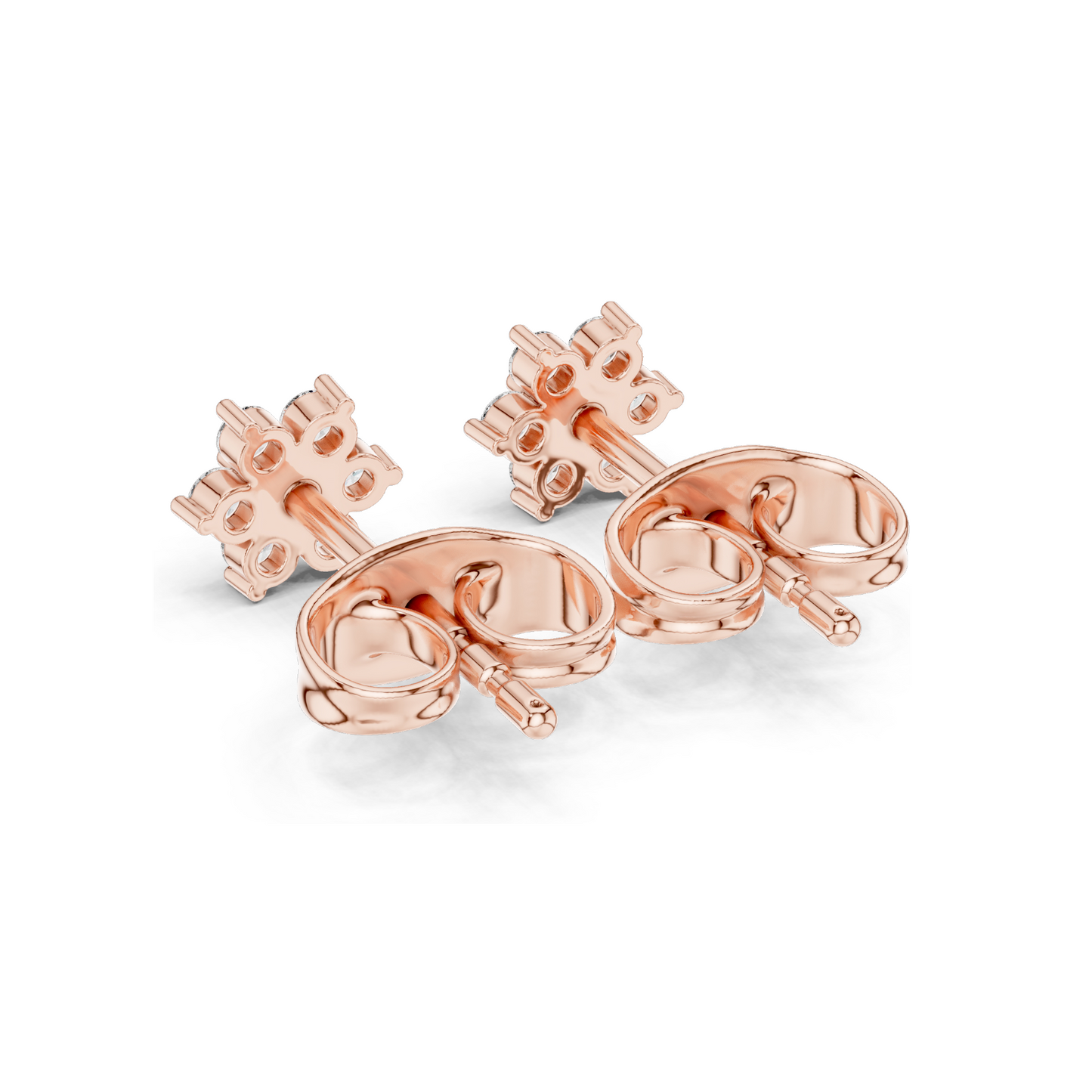 0.156 CT Lab Diamond Stud Earrings | VVS-VS EF Clarity | 18KT, 14KT, 10KT Gold & 925 Silver | Rose, Yellow, White Gold & Moissanite Options