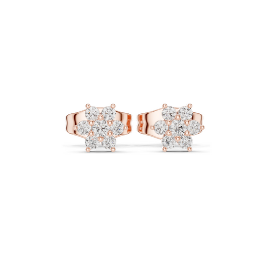 0.156 CT Lab Diamond Stud Earrings | VVS-VS EF Clarity | 18KT, 14KT, 10KT Gold & 925 Silver | Rose, Yellow, White Gold & Moissanite Options