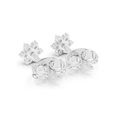 0.156 CT Lab Diamond Stud Earrings | VVS-VS EF Clarity | 18KT, 14KT, 10KT Gold & 925 Silver | Rose, Yellow, White Gold & Moissanite Options