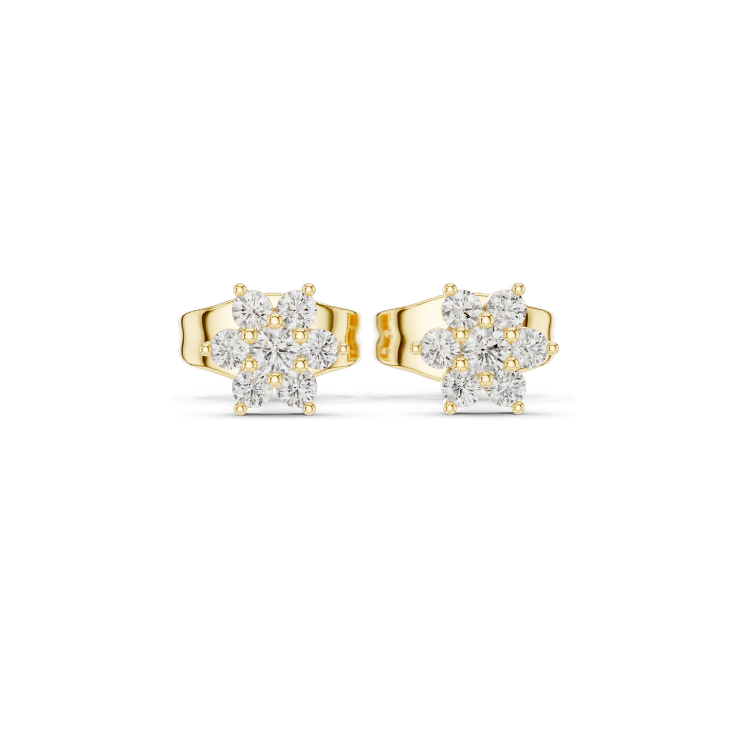 0.156 CT Lab Diamond Stud Earrings | VVS-VS EF Clarity | 18KT, 14KT, 10KT Gold & 925 Silver | Rose, Yellow, White Gold & Moissanite Options