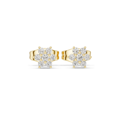 0.156 CT Lab Diamond Stud Earrings | VVS-VS EF Clarity | 18KT, 14KT, 10KT Gold & 925 Silver | Rose, Yellow, White Gold & Moissanite Options