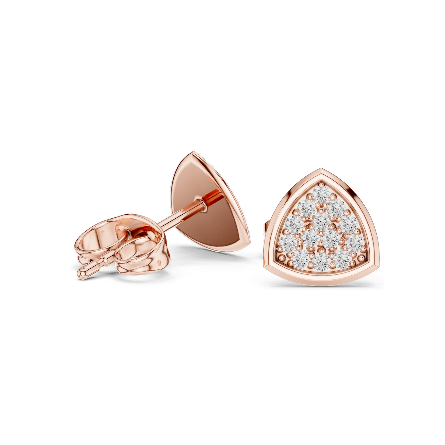 0.156 CT Lab Diamond & Moissanite Earrings for Women | VVS-VS EF Clarity | 18KT, 14KT, 10KT Gold & 925 Silver | Rose, Yellow, White Gold Options