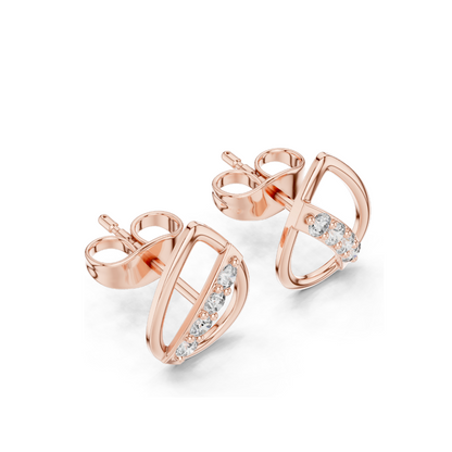 0.144 CT Lab Diamond Earrings for Women | VVS-VS EF Clarity | 18KT, 14KT, 10KT Gold & 925 Silver | Rose, Yellow, White Gold & Moissanite Options