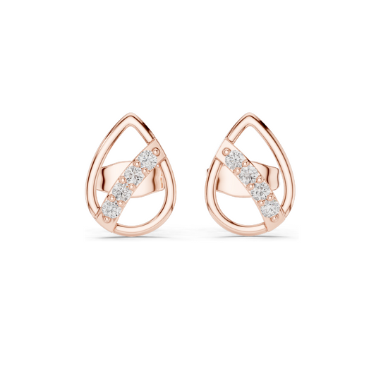 0.144 CT Lab Diamond Earrings for Women | VVS-VS EF Clarity | 18KT, 14KT, 10KT Gold & 925 Silver | Rose, Yellow, White Gold & Moissanite Options