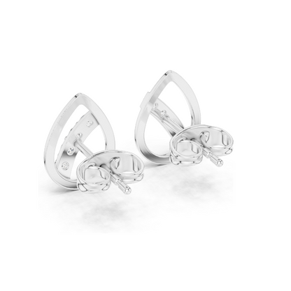 0.144 CT Lab Diamond Earrings for Women | VVS-VS EF Clarity | 18KT, 14KT, 10KT Gold & 925 Silver | Rose, Yellow, White Gold & Moissanite Options