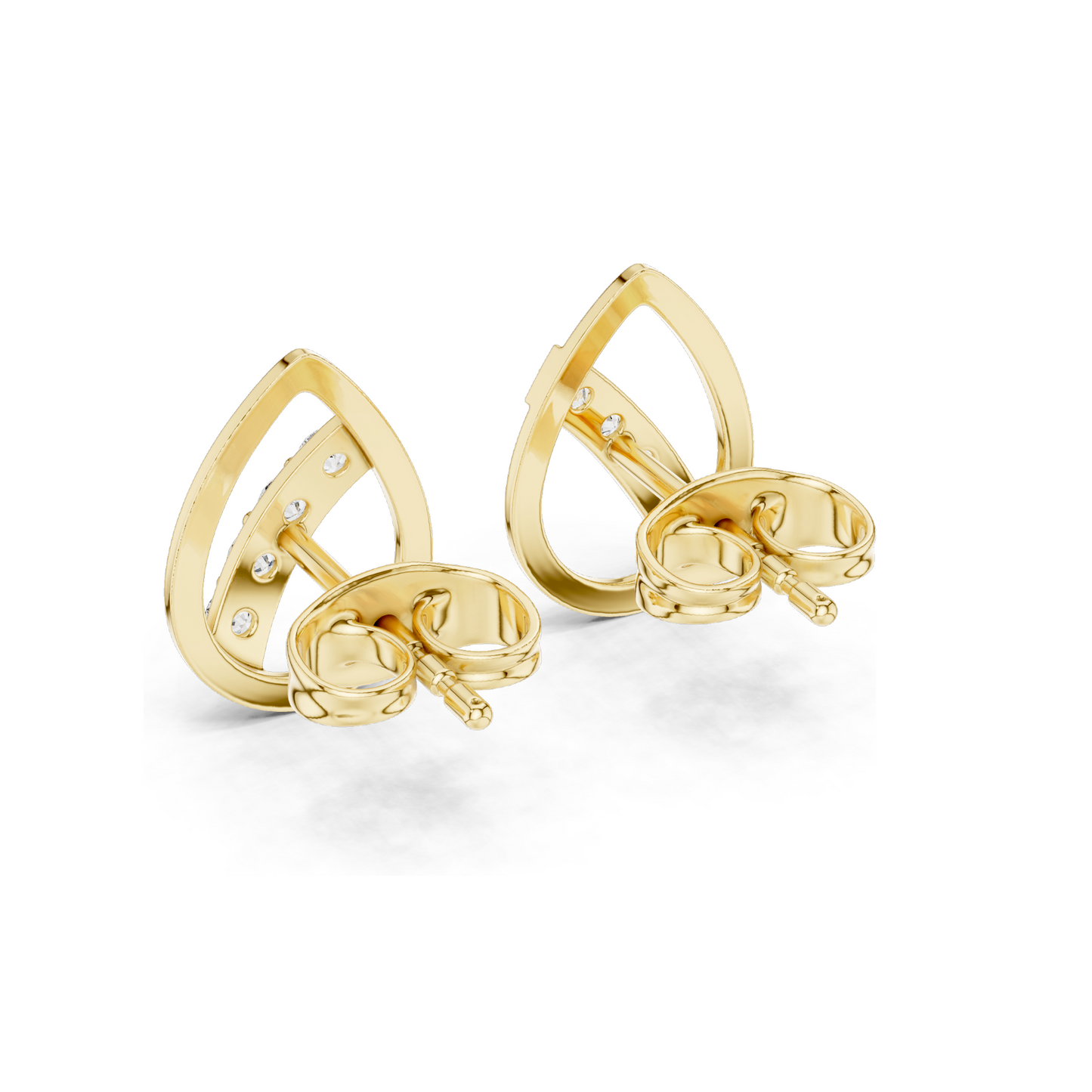 0.144 CT Lab Diamond Earrings for Women | VVS-VS EF Clarity | 18KT, 14KT, 10KT Gold & 925 Silver | Rose, Yellow, White Gold & Moissanite Options