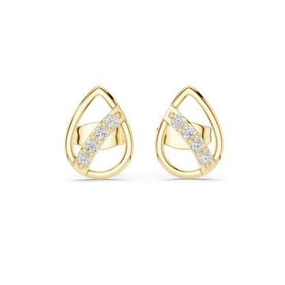 0.144 CT Lab Diamond Earrings for Women | VVS-VS EF Clarity | 18KT, 14KT, 10KT Gold & 925 Silver | Rose, Yellow, White Gold & Moissanite Options