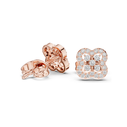 0.24 CT Lab Diamond Earrings | VVS-VS EF Clarity | 18KT, 14KT, 10KT Gold & 925 Silver | Rose, Yellow, White Gold & Moissanite Options