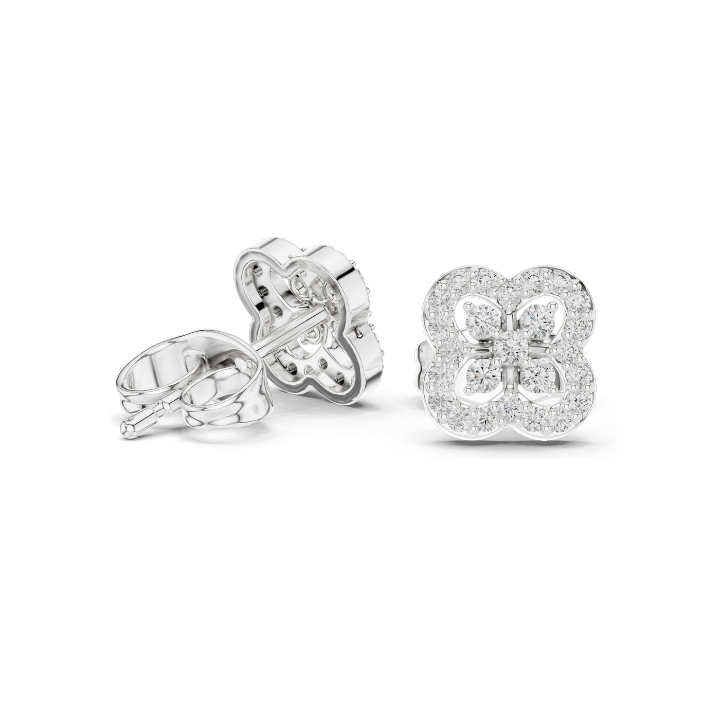 0.24 CT Lab Diamond Earrings | VVS-VS EF Clarity | 18KT, 14KT, 10KT Gold & 925 Silver | Rose, Yellow, White Gold & Moissanite Options