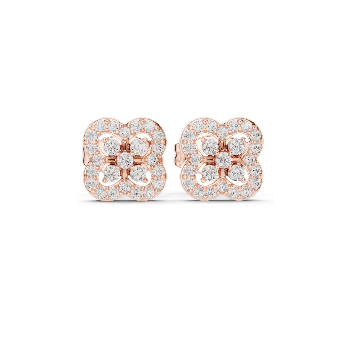 0.24 CT Lab Diamond Earrings | VVS-VS EF Clarity | 18KT, 14KT, 10KT Gold & 925 Silver | Rose, Yellow, White Gold & Moissanite Options
