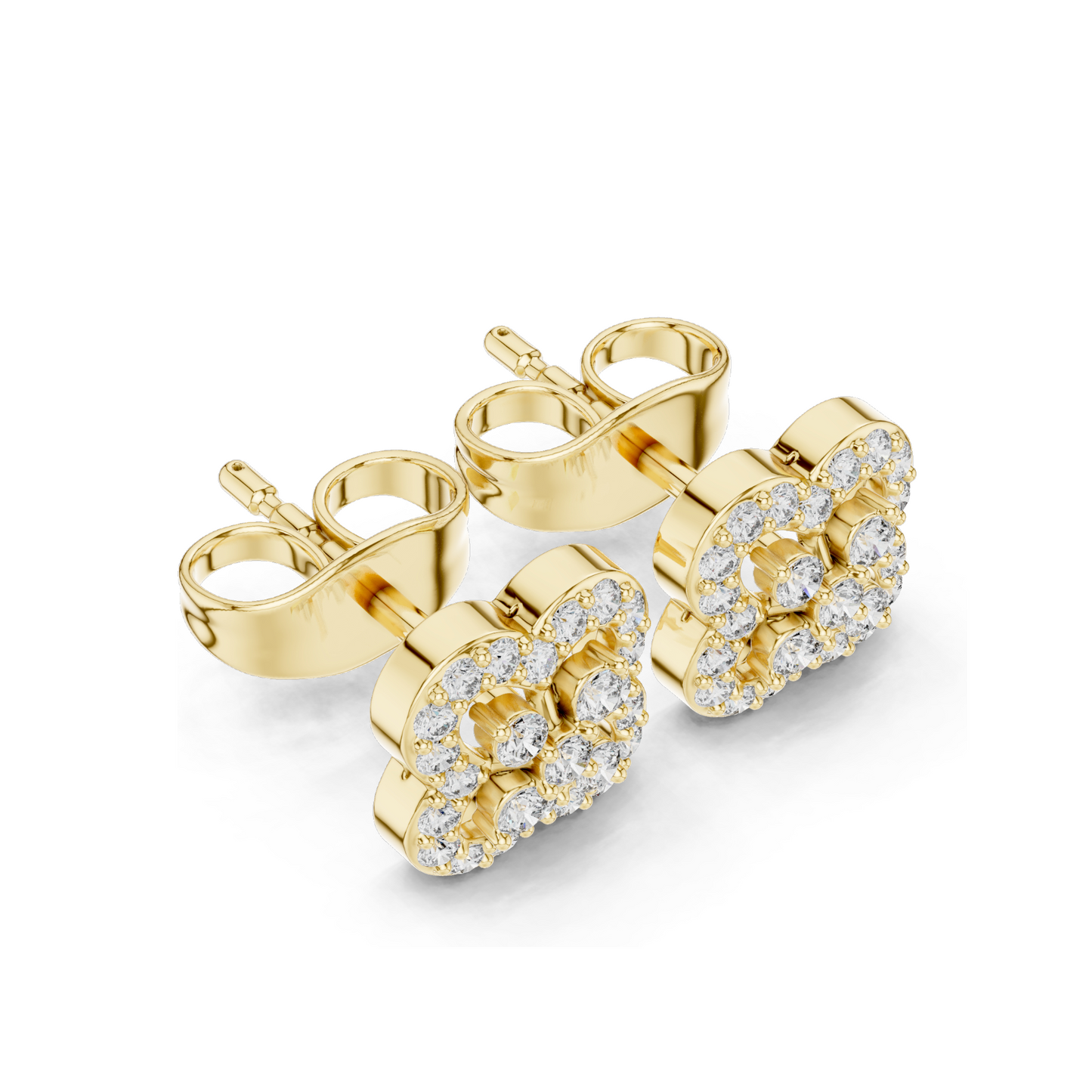 0.24 CT Lab Diamond Earrings | VVS-VS EF Clarity | 18KT, 14KT, 10KT Gold & 925 Silver | Rose, Yellow, White Gold & Moissanite Options